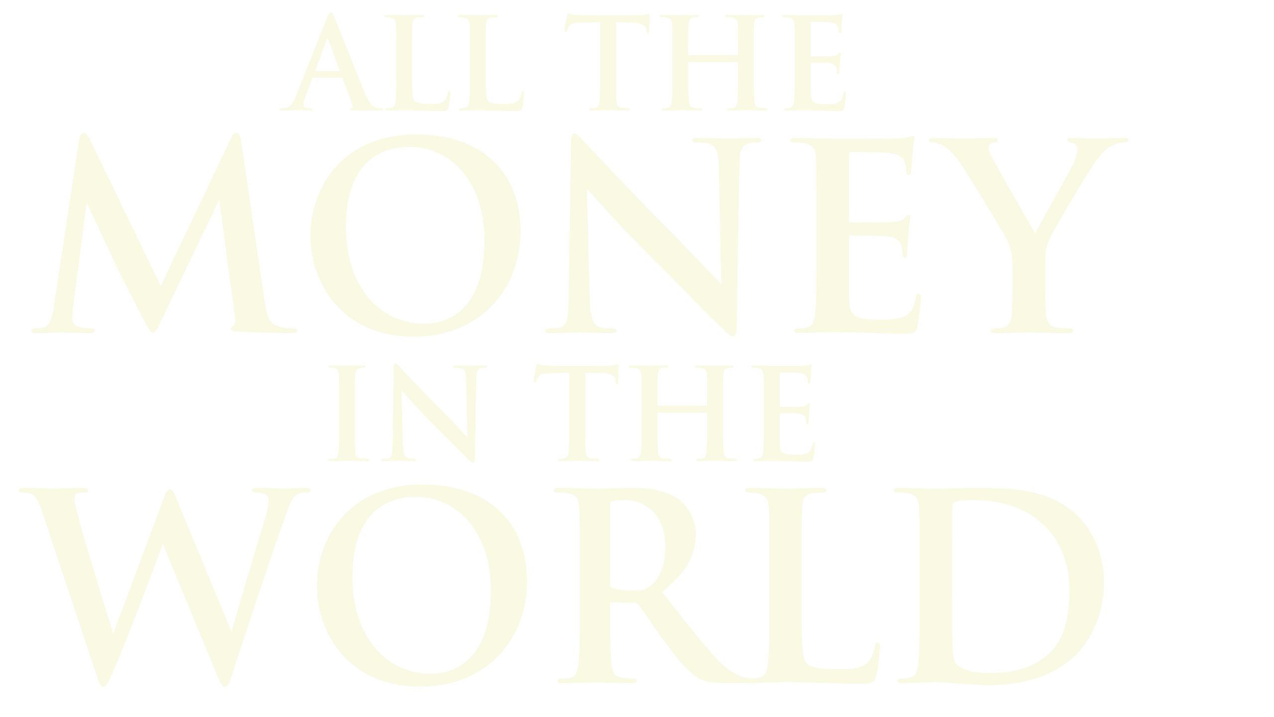 All The Money In The World