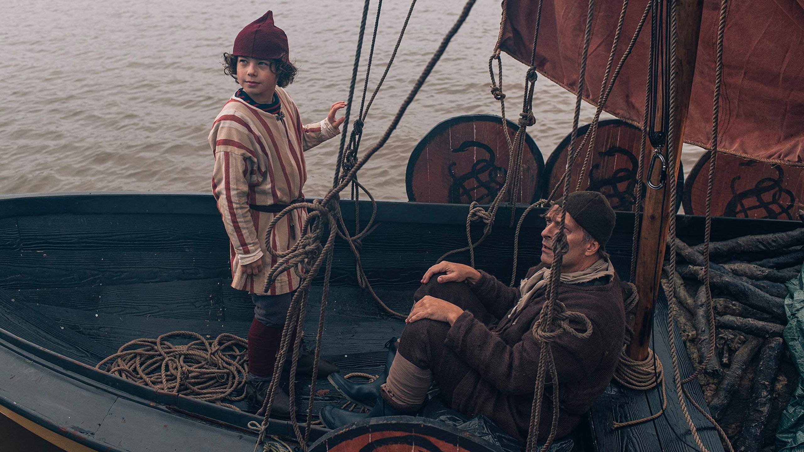 Vader Met Vier Kinderen En De Vikingen