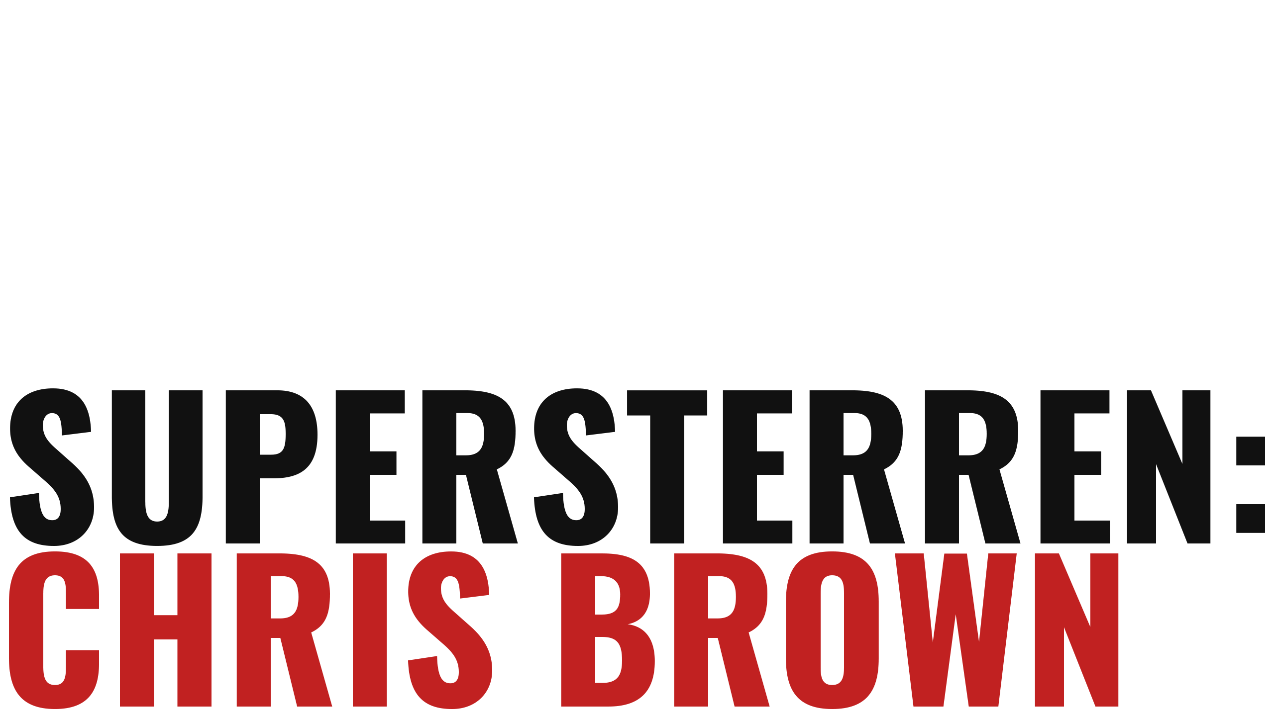 Supersterren: Chris Brown