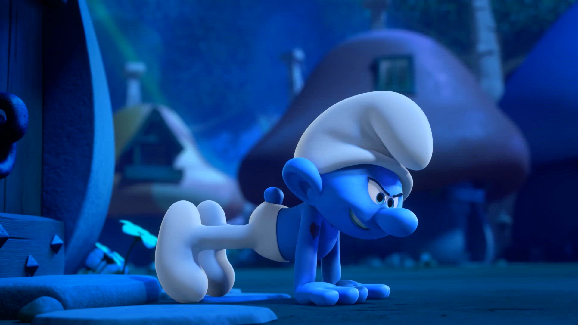 Een Insmurfer In Het Dorp