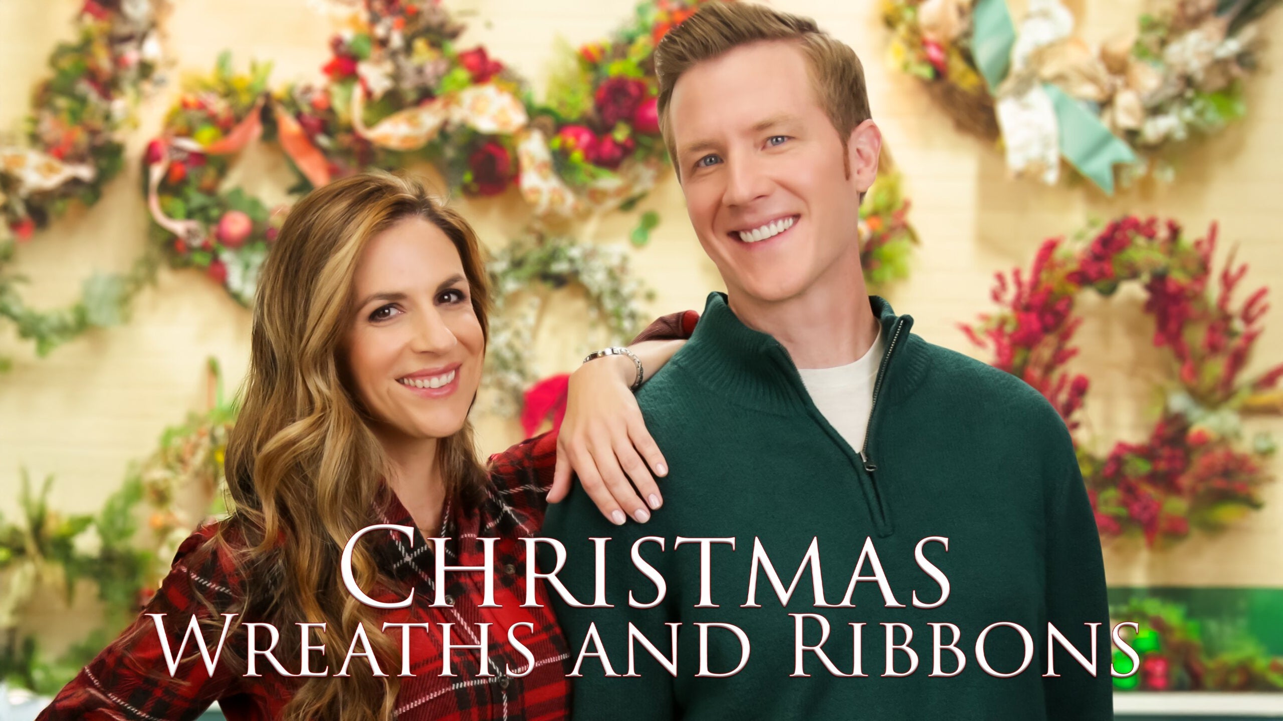 Christmas Wreaths And Ribbons