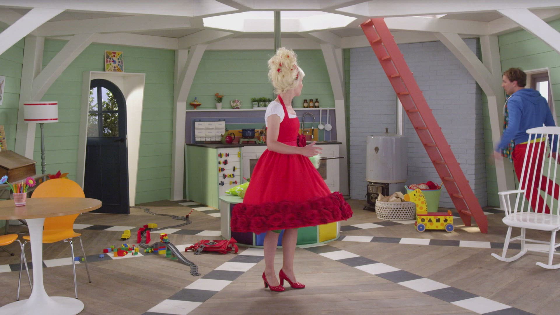 Op een klein stationnetje